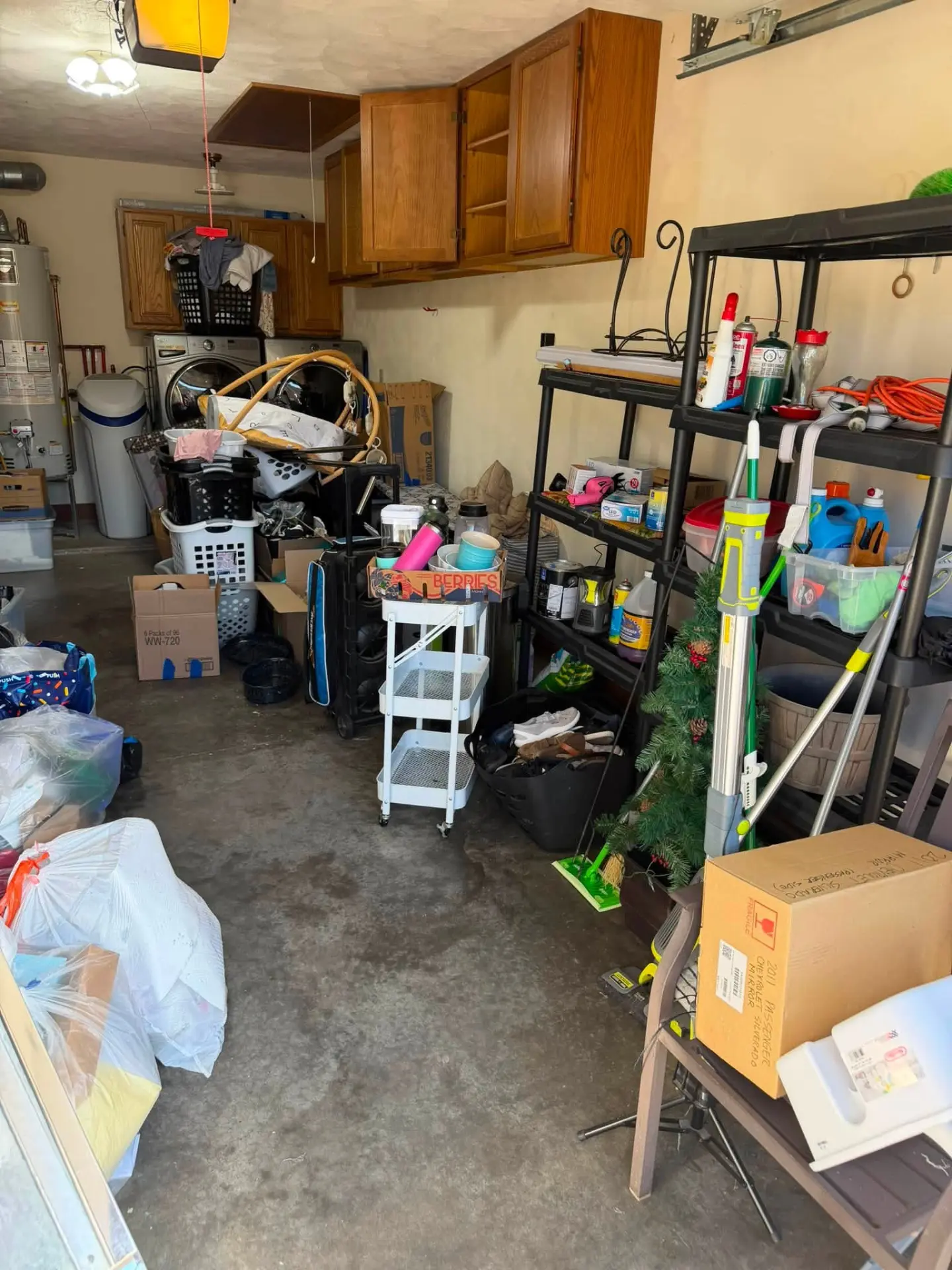 Garage decluttered and hauled out — before